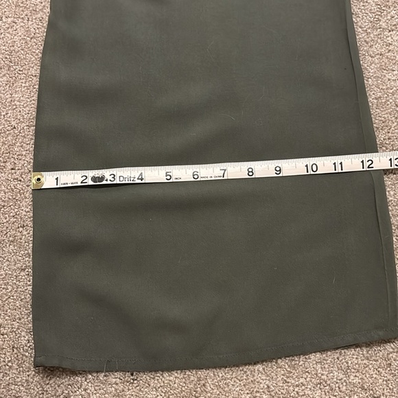 Olive green widely cropped pants by Live to be Spoiled, size small - Picture 4 of 7